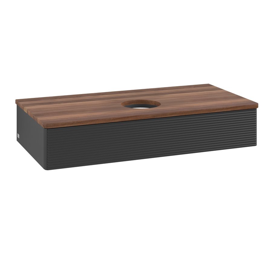 Wastafelonderkast Antao 1000x190x500mm Black Matt Lacquer L09112PD