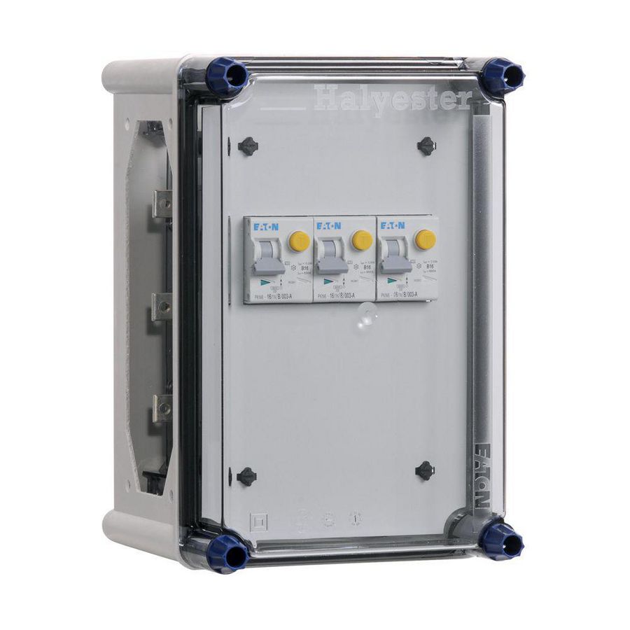 Lichtgroepenkast RCBO 3x16A incl. rails