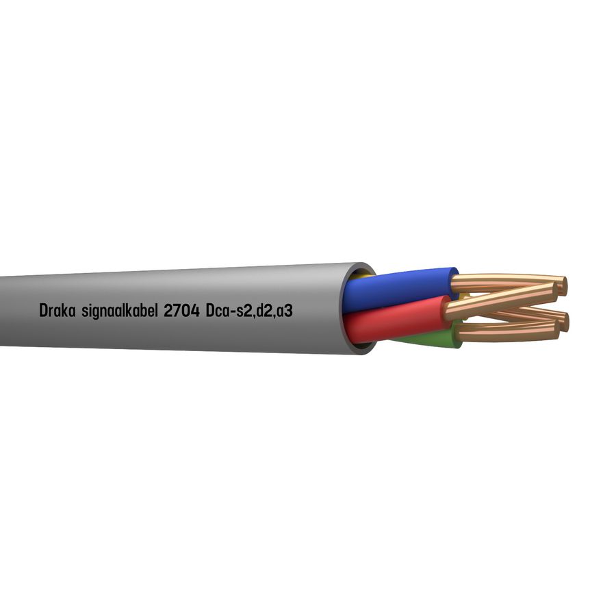 Haspel a 500m. signaal kabel Dca gy# 4x0,8mm 2704
