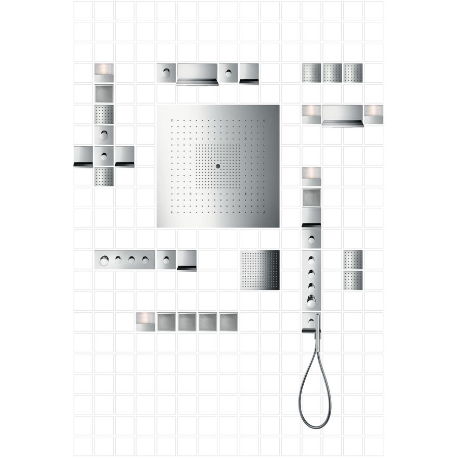 AXOR ShowerHeaven Starck 720x720mm zonder Licht rvs look
