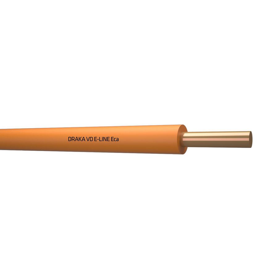 Doos a 100m. installatiedraad VD E-LINE Eca og# 1,5mm² (oranje)