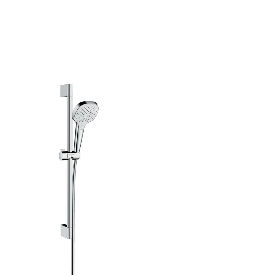 Cr. Select E Vario Eco. glijstangset 650mm wit/chroom met slang