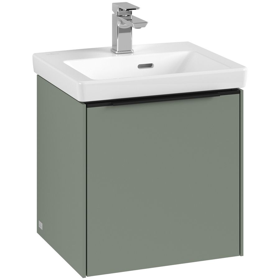 Wastafelonderkastkast SUBWAY 3.0 423x429x377,5mm Soft Green C58101AF greep Volcano Black