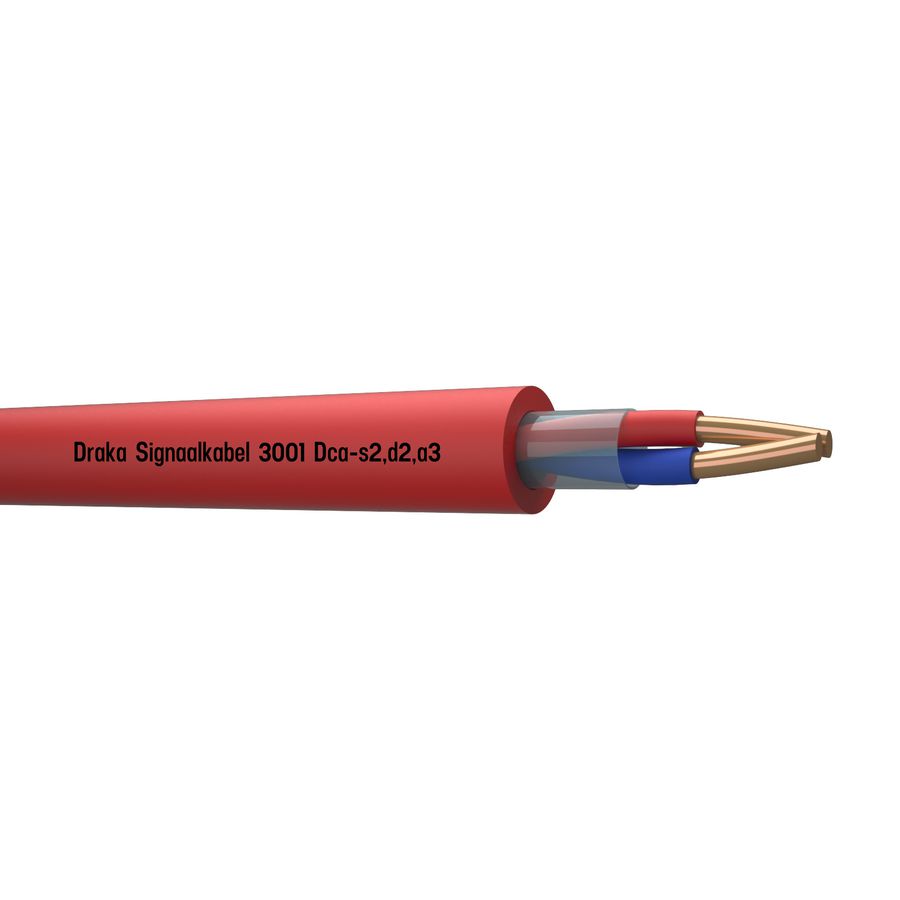 Haspel a 500m. signaal kabel Dca rd# 1x2x0,8mm 3001 BM
