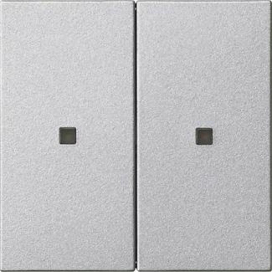 RF Multi bedieningselement-opzetstuk 2-voudig KNX System 55 kl.alum.