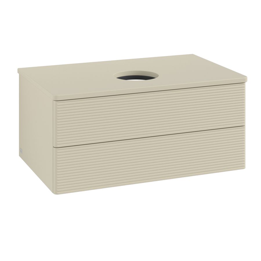 Wastafelonderkast Antao 800x360x500mm S.Grey Matt Lacquer L19110HJ