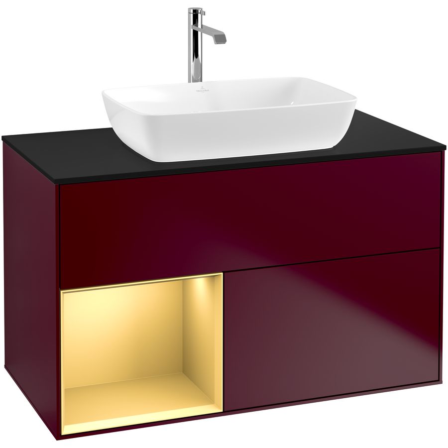 Wastafelonderkast Finion 1000x603x501mm Peony Matt Lacquer F772HFHB