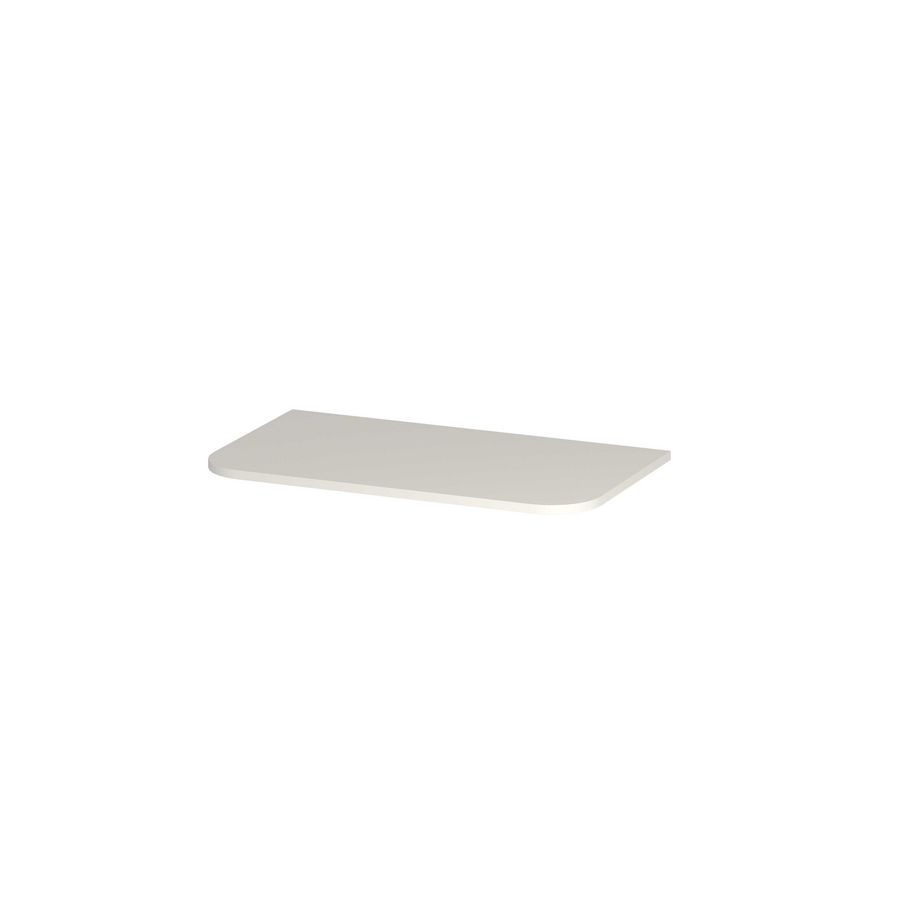 Topplaat gelakt tbv afgeronde onderkast 80cm mat wit