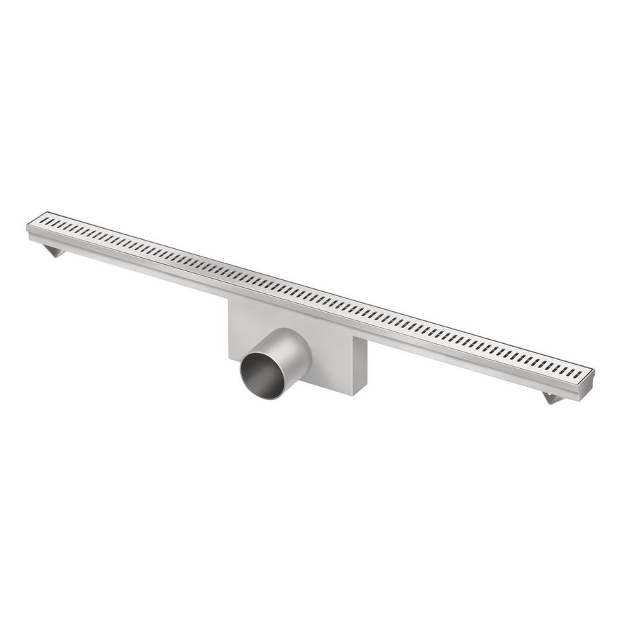 Perfect Line douchegoot rvs 1000x35mm ZU. 50mm standaard rooster waterslot 30mm