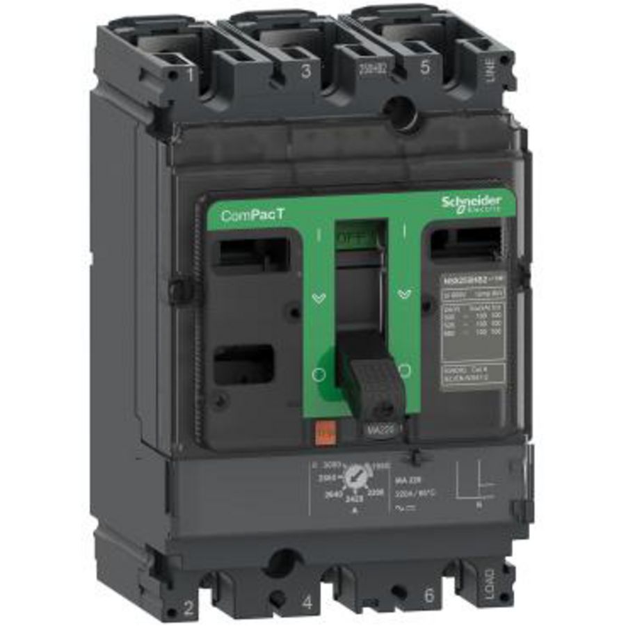 Vermogenschakelaar NSX100F 36kA AC 3P3D 2.5A MA ComPact