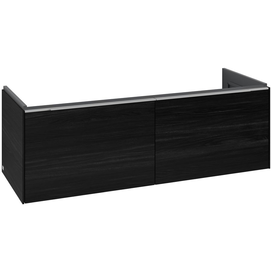 Wastafelonderkastkast SUBWAY 3.0 1272x429x478mm Black Oak C56700AB greep alu. glans