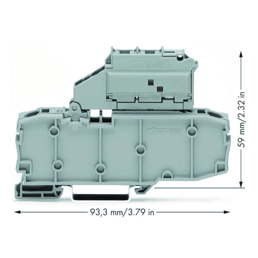 2-draads zekeringsklem draaib.zekeringh.1631/099-000 VVE=25