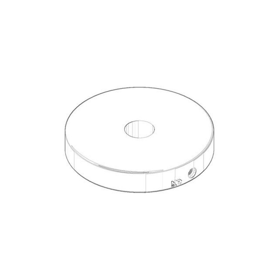 Rozet 50x9,5mm Mat Zwart