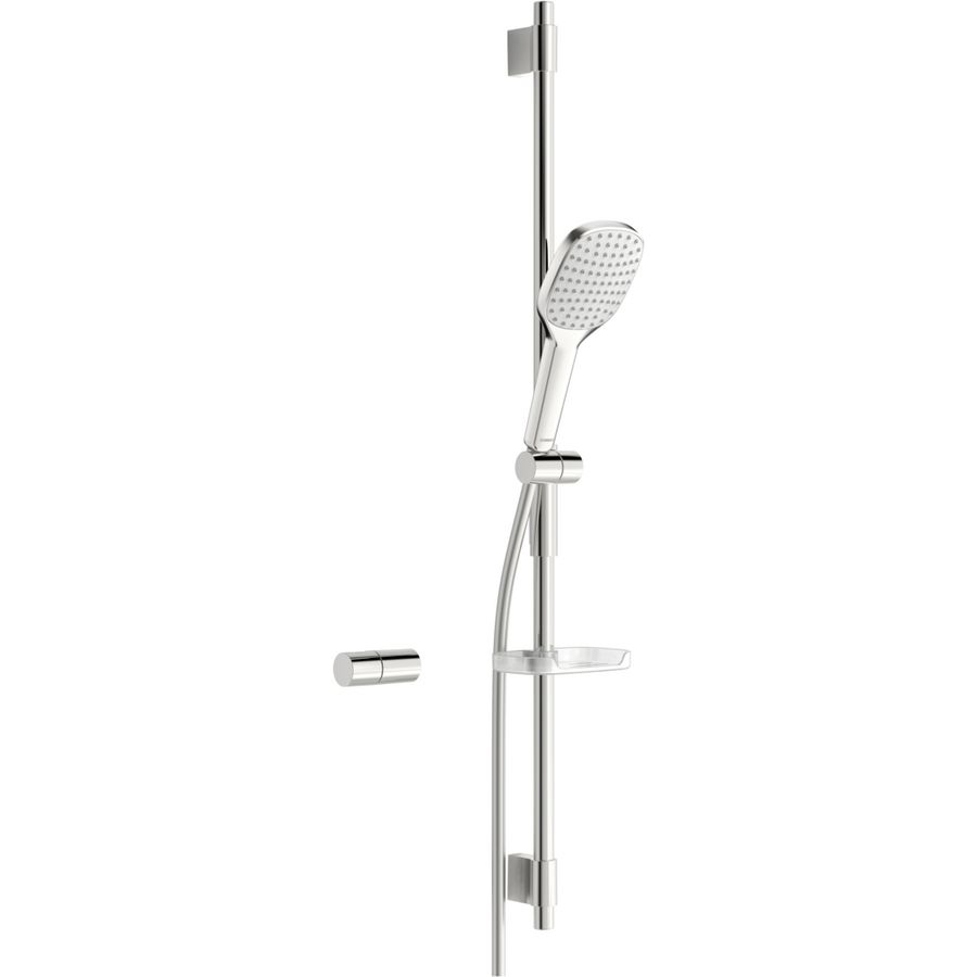 Glijstangset handdouche ø120mm 1 straalsoort 970mm zeepschaal ACTIVEJET Style