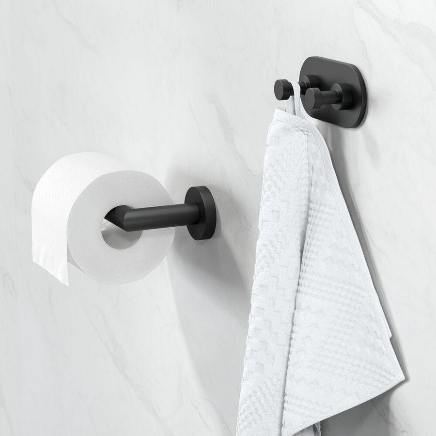 Closetrolhouder zwart zonder klep NEMOX BLACK