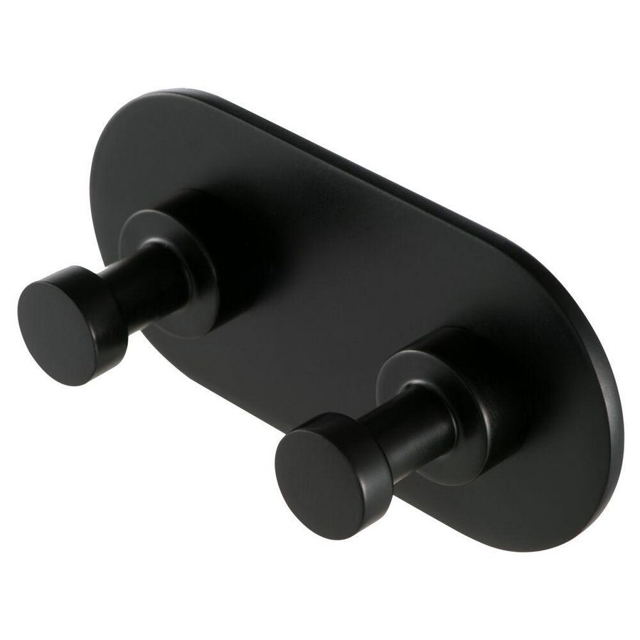 Wandhaak dubbel zwart NEMOX BLACK