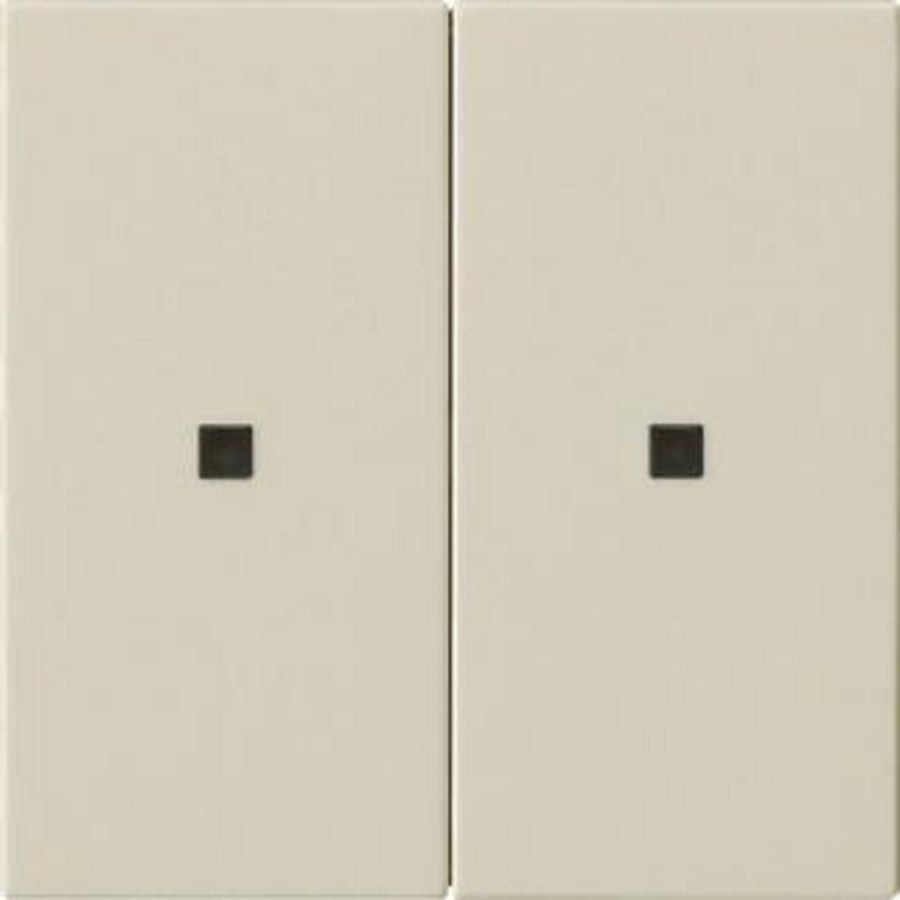RF Multi bedieningselement-opzetstuk 2-voudig KNX System 55 creme wit