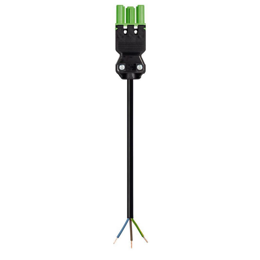 Aansluitsnoer GST18I3 female 1,5mm² 100cm B2CA groen VVE=50