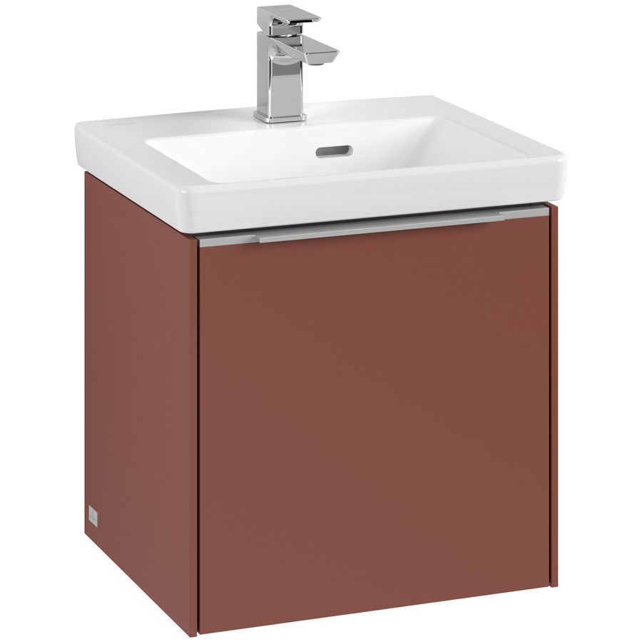 Wastafelonderkastkast SUBWAY 3.0 423x429x377,5mm Wine Red C58100AH greep alu. glans