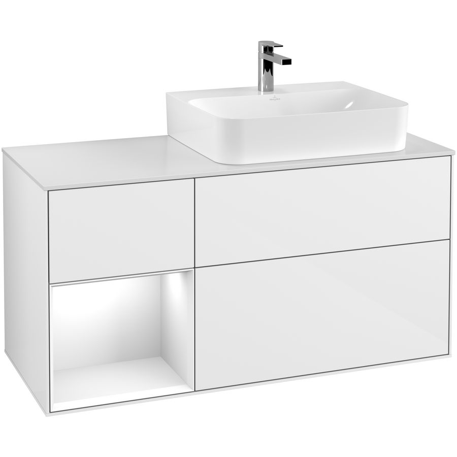 Wastafelonderkast Finion 1200x603x501mm G.White.L F141GFGF