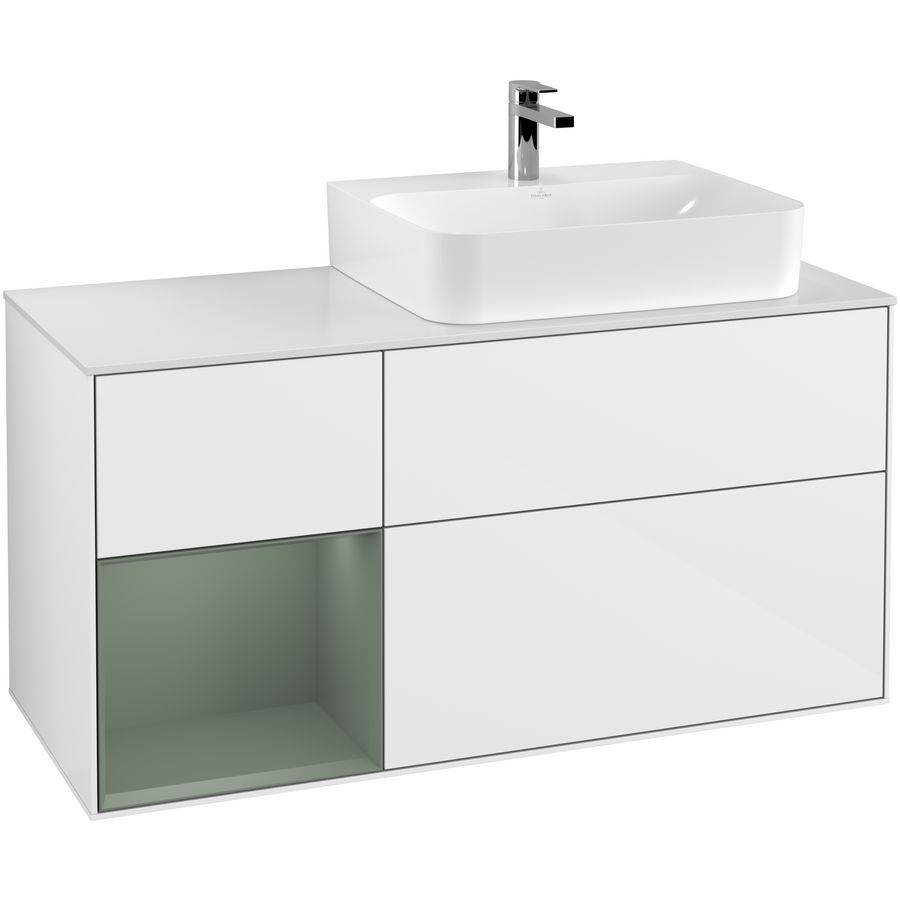 Wastafelonderkast Finion 1200x603x501mm G.White.L F141GMGF