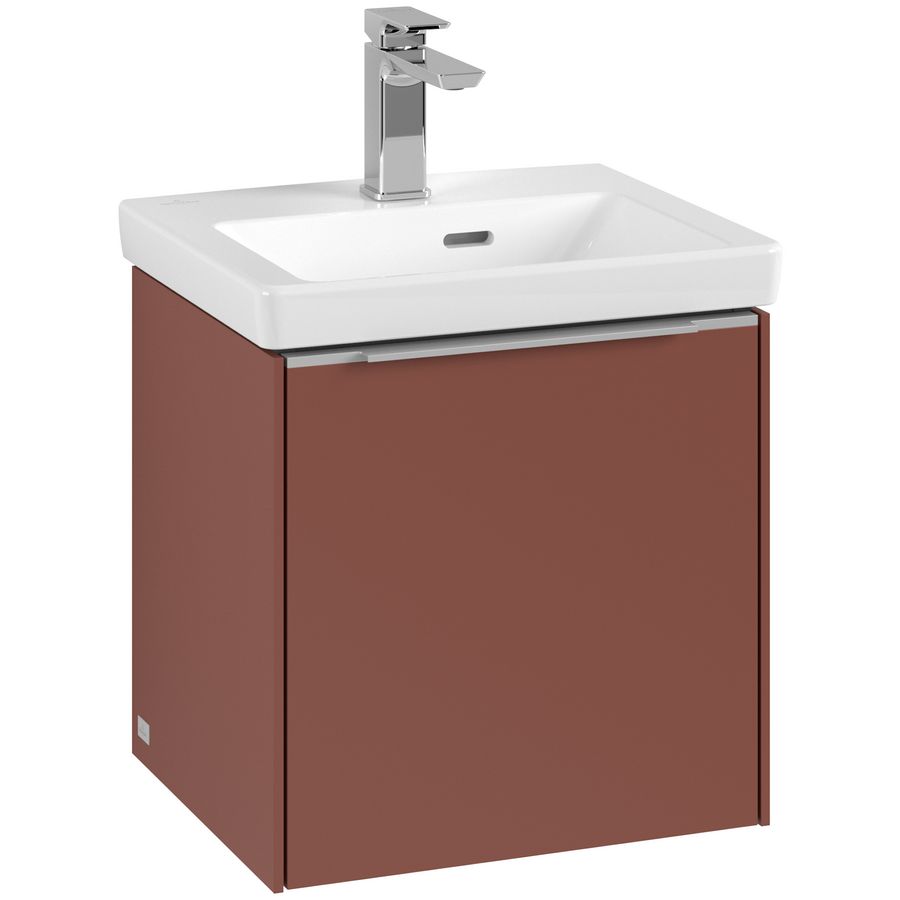 Wastafelonderkastkast SUBWAY 3.0 423x429x377,5mm Wine Red C58200AH greep alu. glans
