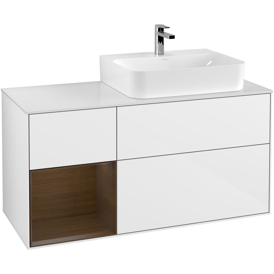Wastafelonderkast Finion 1200x603x501mm G.White.L F141GNGF