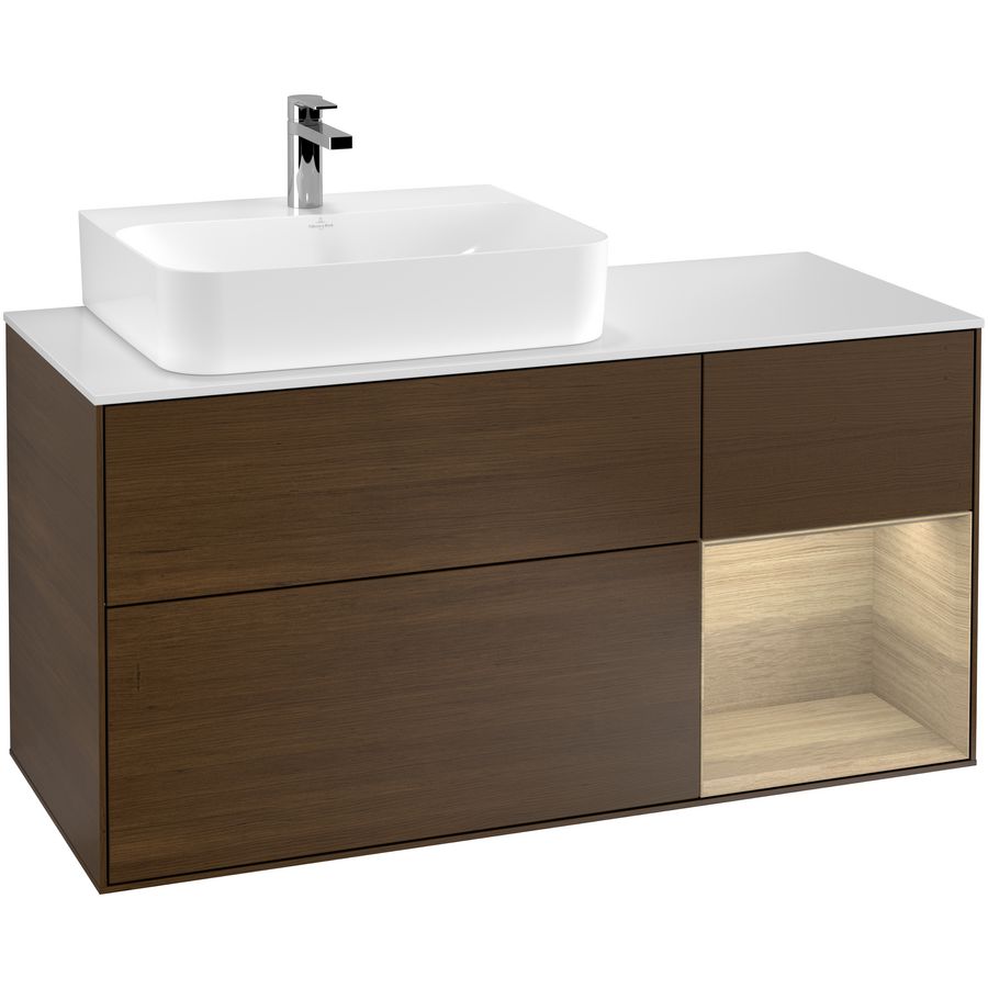 Wastafelonderkast Finion 1200x603x501mm W.Veneer F151PCGN