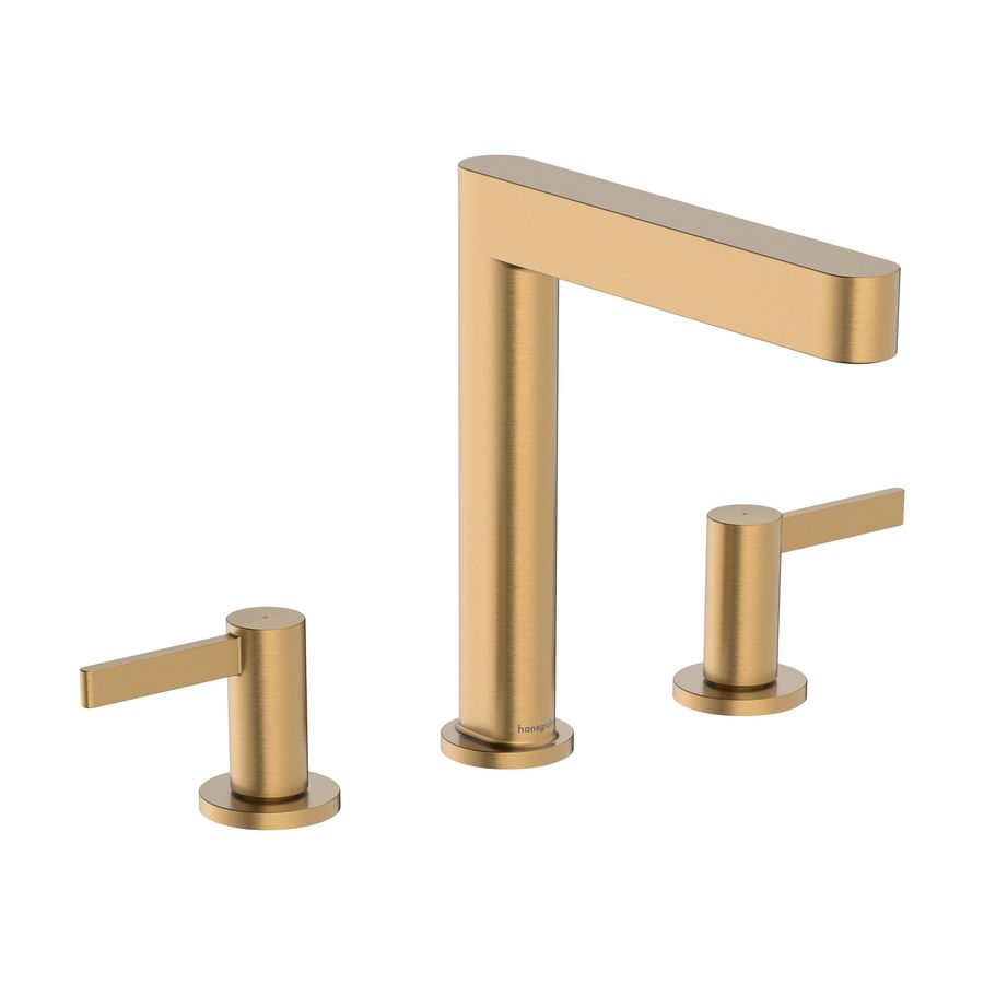 Wastafelmengkraan Finoris 3-gats 160+afvoerplug Brushed Bronze