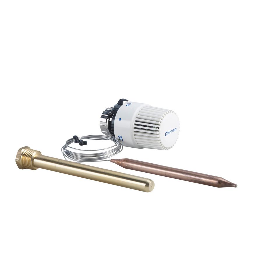 Thermostaatkop 6803STD met dompelbuisvoeler M28x1,5 2m. wit