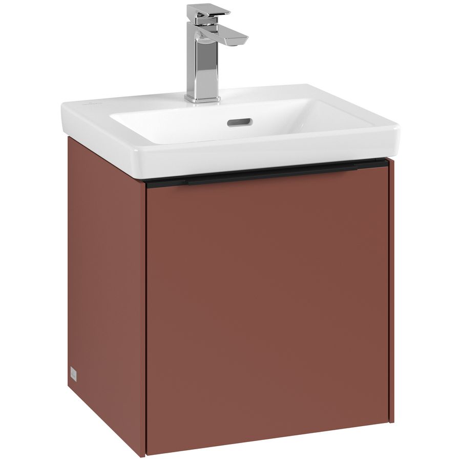 Wastafelonderkastkast SUBWAY 3.0 423x429x377,5mm Wine Red C58201AH greep Volcano Black