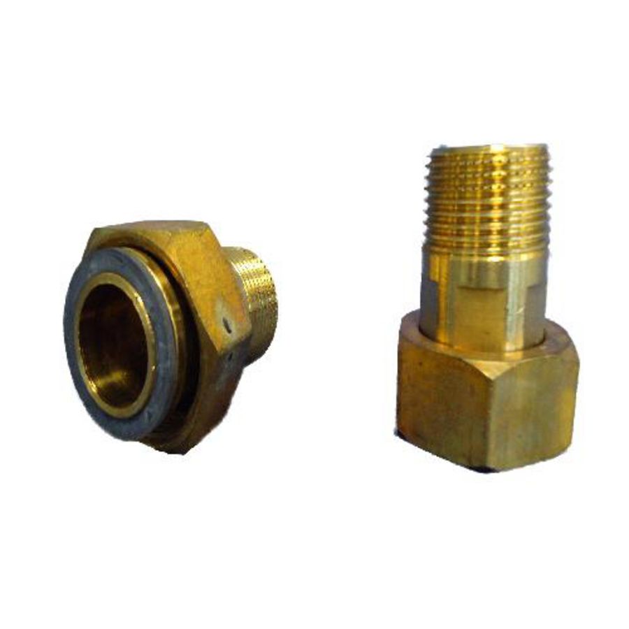 Set a 2st. 2-Delige koppeling Qn15 21/2"bn. vlakd.x2"bt.