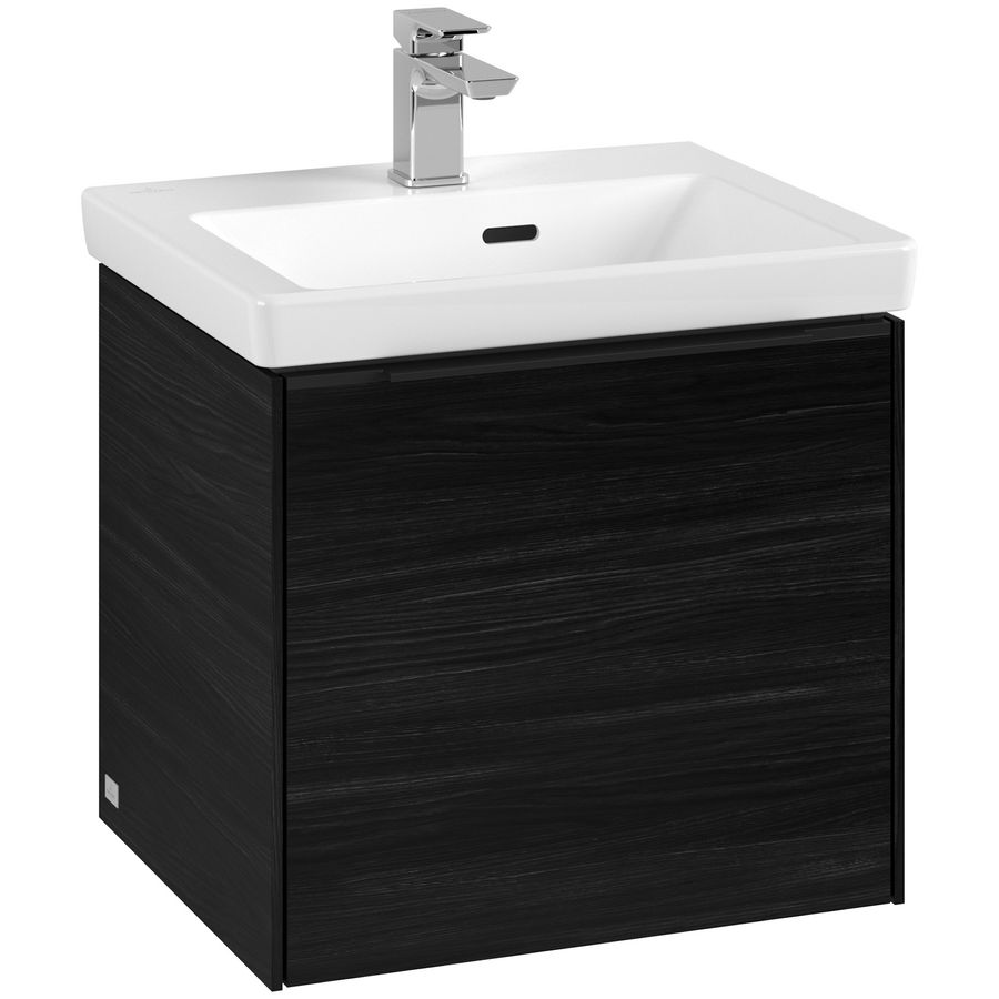 Wastafelonderkastkast SUBWAY 3.0 473x429x407,5mm Black Oak C58001AB greep Volcano Black