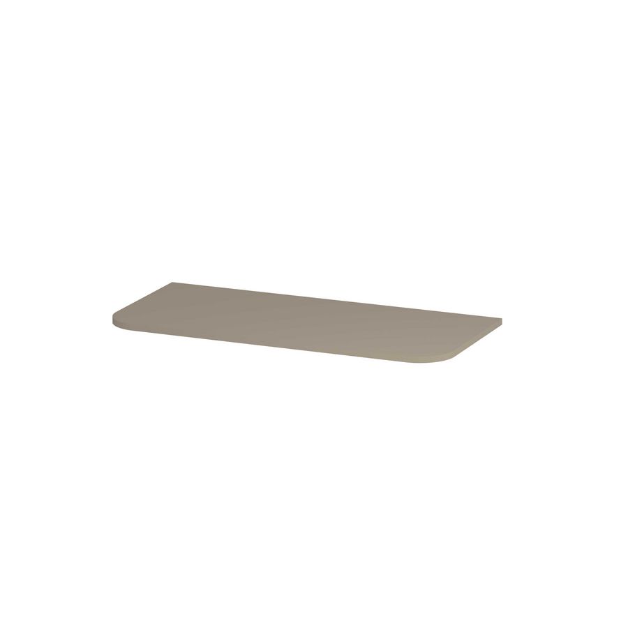 Topplaat gelakt tbv afgeronde onderkast 100cm mat creme cotton