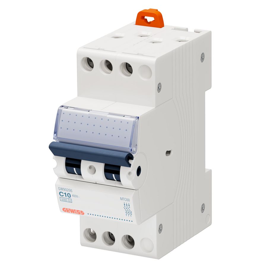 INSTALLATIEAUTOMAAT 3P C-KAR 10A 6KA 2-MODULE - SERIE MTC60