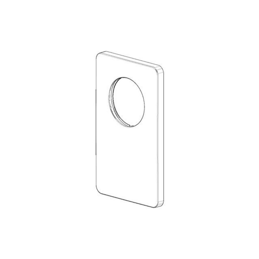 Rozet v. douche 150x90x9,5mm Mat Zwart