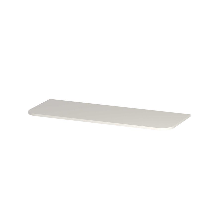 Topplaat gelakt tbv afgeronde onderkast 120cm mat wit