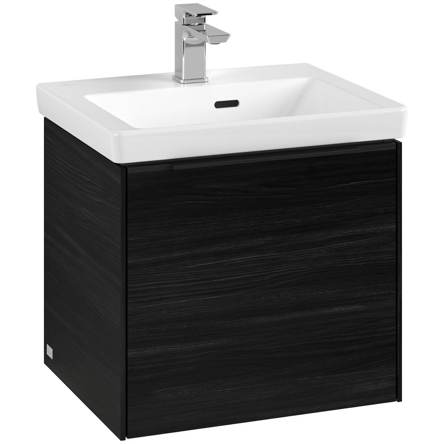 Wastafelonderkastkast SUBWAY 3.0 473x429x407,5mm Black Oak C580L1AB greep Volcano Black