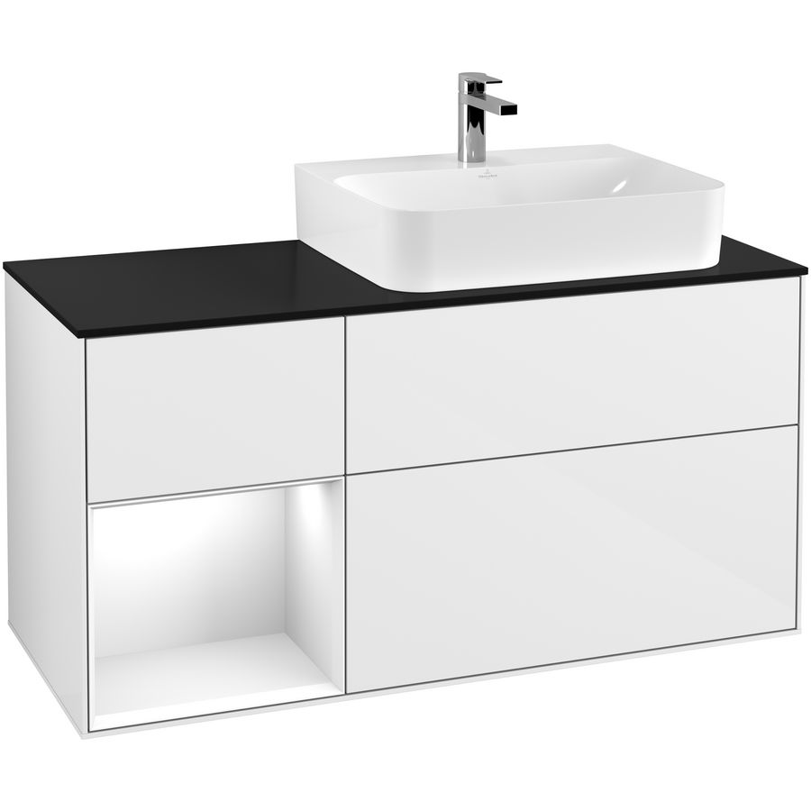 Wastafelonderkast Finion 1200x603x501mm G.White.L F142GFGF