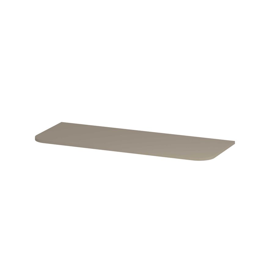 Topplaat gelakt tbv afgeronde onderkast 120cm mat creme cotton
