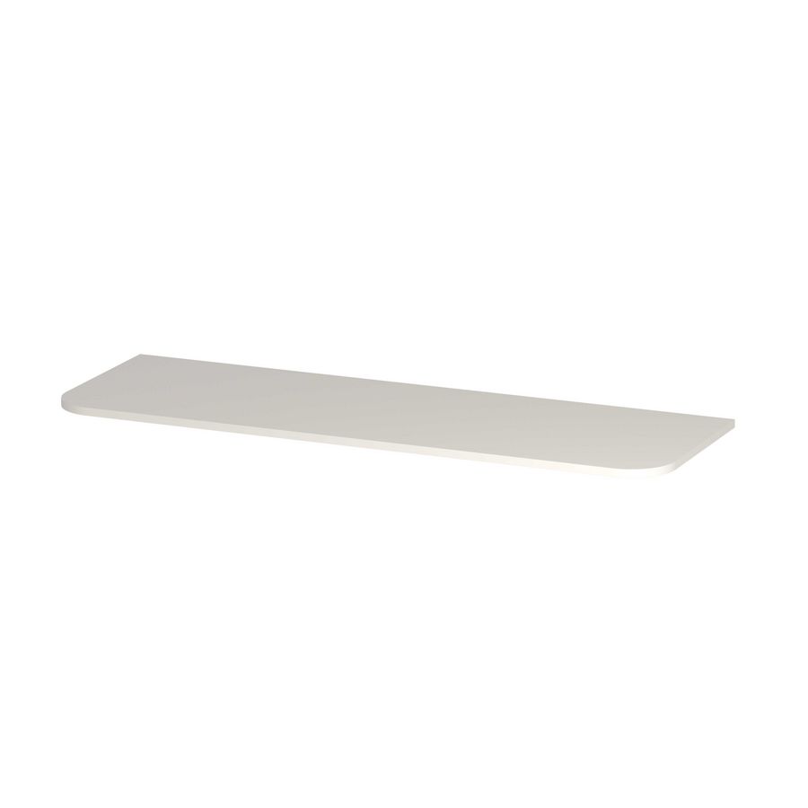 Topplaat gelakt tbv afgeronde onderkast 140cm mat wit