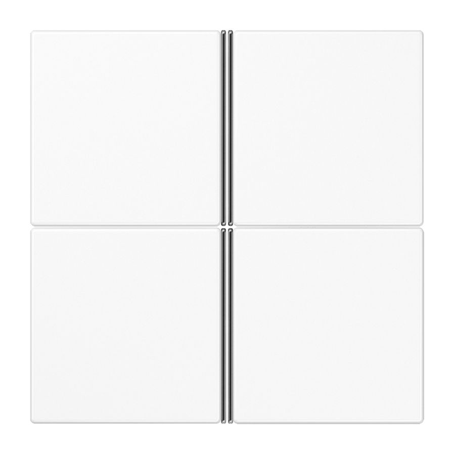 Tastafdekking 4-voudig compleet LS alpinwit KNX
