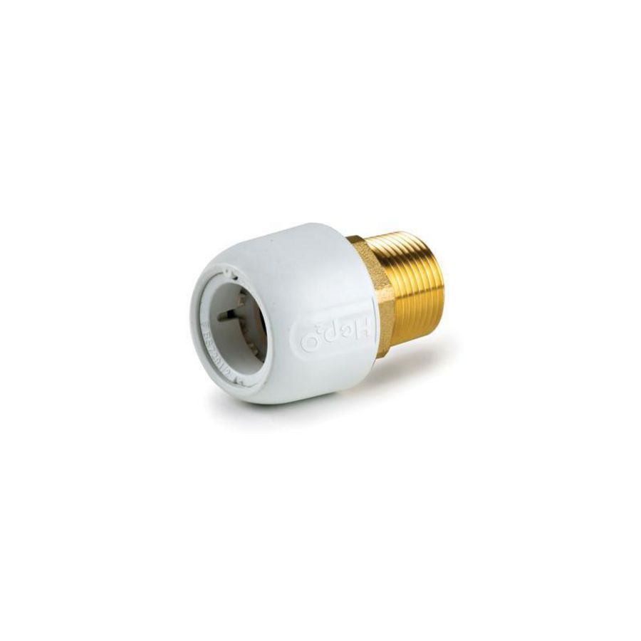 Overgangskoppeling messing Hep2O 15x1/2"BUD