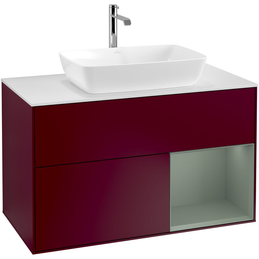 Wastafelonderkast Finion 1000x603x501mm Peony Matt Lacquer F781GMHB