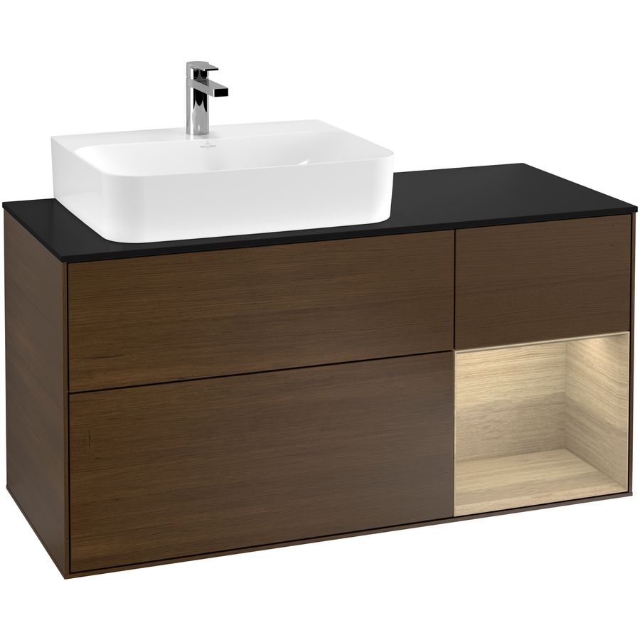 Wastafelonderkast Finion 1200x603x501mm W.Veneer F152PCGN