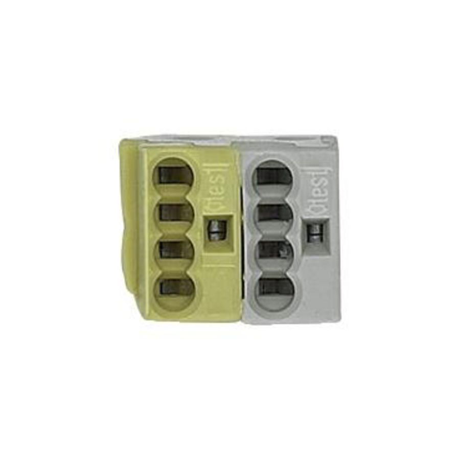 Doos a 50st. Aftakklem Geel/wit KNX