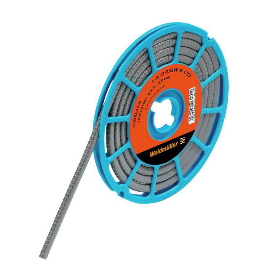 Kabelcoderingsyst. grijs O.D.2.5-5mm PVC so VVE=500