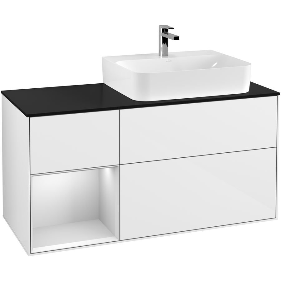 Wastafelonderkast Finion 1200x603x501mm G.White.L F142MTGF