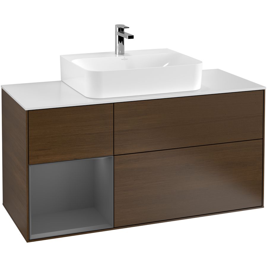 Wastafelonderkast Finion 1200x603x501mm W.Veneer F161GKGN