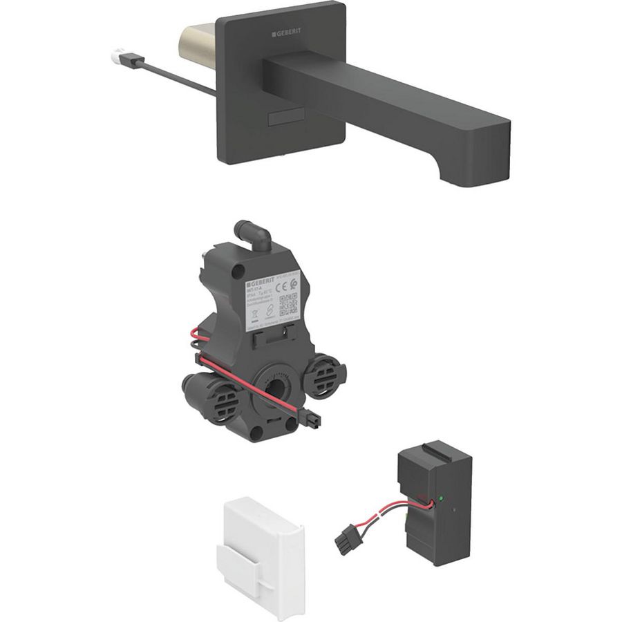 Brenta wst wandkraan netv. inbouw-functiebox matzwart L=22cm